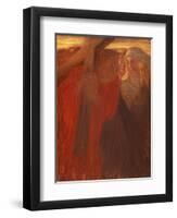 Meeting of Pious Women, Stations of Cross, 1901-Gaetano Previati-Framed Giclee Print