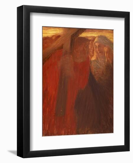 Meeting of Pious Women, Stations of Cross, 1901-Gaetano Previati-Framed Giclee Print