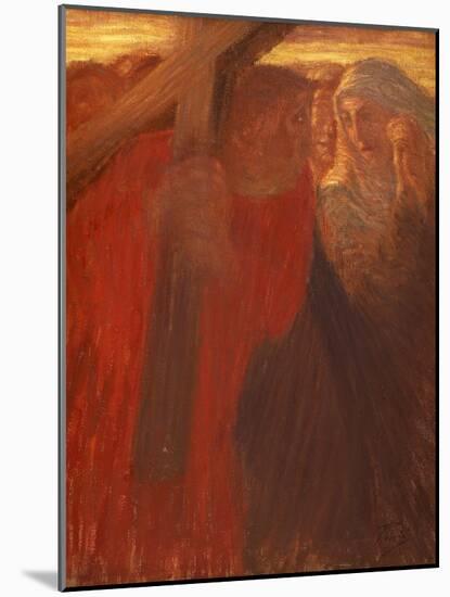 Meeting of Pious Women, Stations of Cross, 1901-Gaetano Previati-Mounted Giclee Print