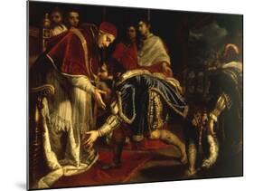 Meeting of Pope Leo X & King Francis I of France in Palazzo Pubblico at Bologna, 11 December 1515-Giovanni Bilivert-Mounted Giclee Print