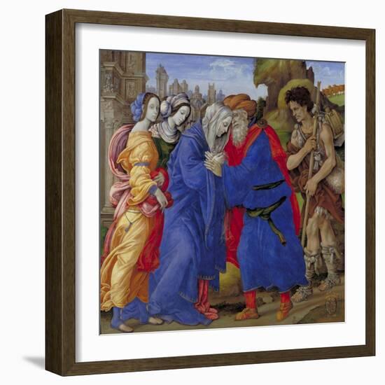 Meeting of Saints Joachim and Anne at the Golden Gate, 1497-Filippino Lippi-Framed Giclee Print