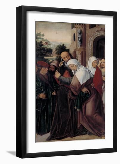 Meeting of Saints Joachim and Anne at the Golden Gate-Ambrosius Benson-Framed Giclee Print