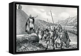 Meeting of Saxon Chiefs-G.F. Scott Elliot-Framed Stretched Canvas