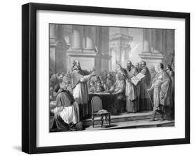 Meeting of St. Augustine and the Donatists-Carle van Loo-Framed Giclee Print