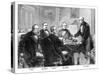 Meeting of the Arbitrators on the 'Alabama' Claims at Geneva, 1871 (Late 19th Centur)-null-Stretched Canvas