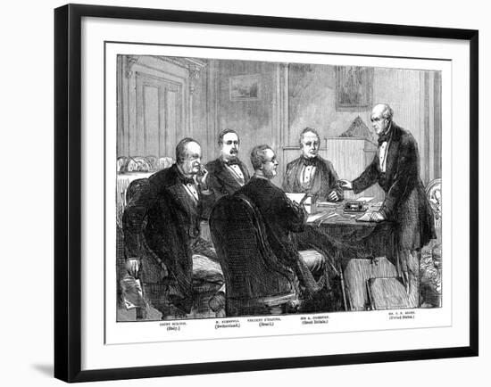 Meeting of the Arbitrators on the 'Alabama' Claims at Geneva, 1871 (Late 19th Centur)-null-Framed Giclee Print