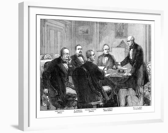 Meeting of the Arbitrators on the 'Alabama' Claims at Geneva, 1871 (Late 19th Centur)-null-Framed Giclee Print