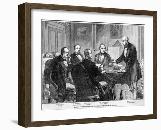 Meeting of the Arbitrators on the Alabama Claims, Geneva, Switzerland, C1865-C1870-null-Framed Giclee Print