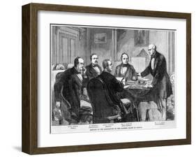 Meeting of the Arbitrators on the Alabama Claims, Geneva, Switzerland, C1865-C1870-null-Framed Giclee Print