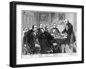 Meeting of the Arbitrators on the Alabama Claims, Geneva, Switzerland, C1865-C1870-null-Framed Giclee Print