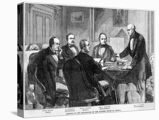 Meeting of the Arbitrators on the Alabama Claims, Geneva, Switzerland, C1865-C1870-null-Stretched Canvas