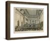 Meeting of the British and Foreign Bible Society in Freemasons Hall-C. Clark-Framed Art Print