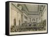 Meeting of the British and Foreign Bible Society in Freemasons Hall-C. Clark-Framed Stretched Canvas