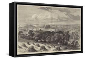 Meeting of the British Association at Exeter, General View of the City-Samuel Read-Framed Stretched Canvas