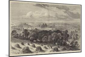 Meeting of the British Association at Exeter, General View of the City-Samuel Read-Mounted Giclee Print