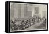 Meeting of the Central Relief Committee in the Mayor's Parlour at the Manchester Townhall-null-Framed Stretched Canvas