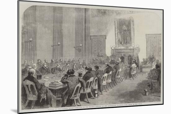 Meeting of the Central Relief Committee in the Mayor's Parlour at the Manchester Townhall-null-Mounted Giclee Print