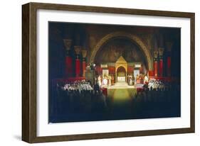 Meeting of the Chapter of the Knights Templar, Paris, 1147-Francois-Marius Granet-Framed Giclee Print