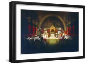 Meeting of the Chapter of the Knights Templar, Paris, 1147-Francois-Marius Granet-Framed Giclee Print
