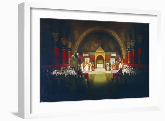 Meeting of the Chapter of the Knights Templar, Paris, 1147-Francois-Marius Granet-Framed Giclee Print