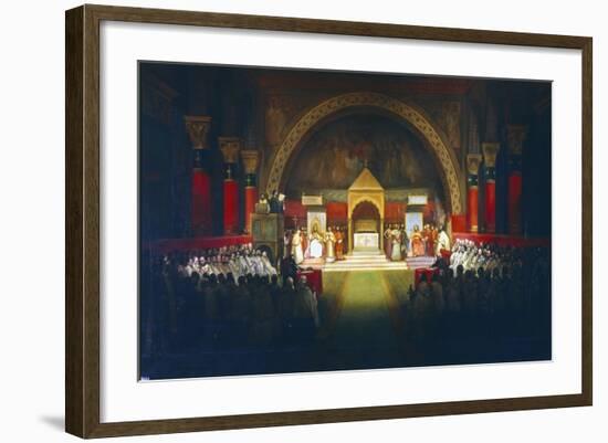 Meeting of the Chapter of the Knights Templar, Paris, 1147-Francois-Marius Granet-Framed Giclee Print