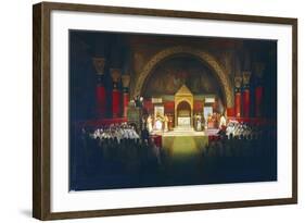 Meeting of the Chapter of the Knights Templar, Paris, 1147-Francois-Marius Granet-Framed Giclee Print