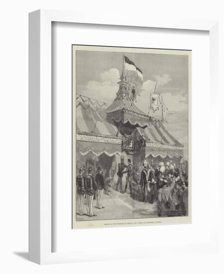 Meeting of the Emperors of Germany and Austria at Rohnstock, in Silesia-Thomas Walter Wilson-Framed Giclee Print