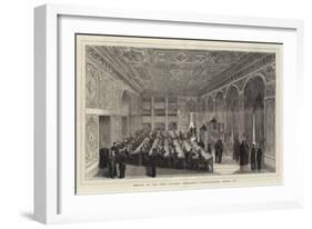 Meeting of the First Ottoman Parliament, Constantinople, March 1877-null-Framed Giclee Print