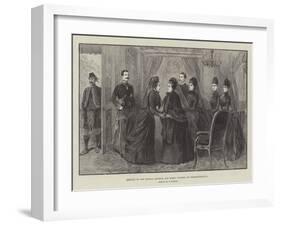 Meeting of the German Empress and Queen Victoria at Charlottenburg-null-Framed Giclee Print