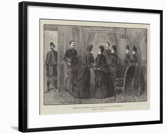 Meeting of the German Empress and Queen Victoria at Charlottenburg-null-Framed Giclee Print