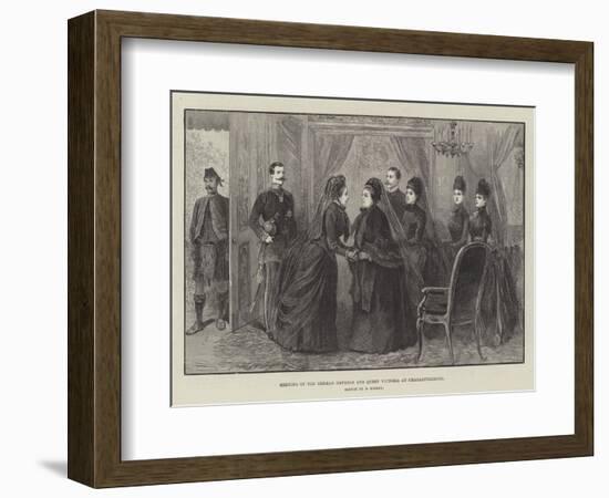 Meeting of the German Empress and Queen Victoria at Charlottenburg-null-Framed Giclee Print