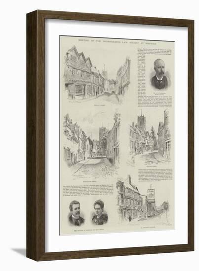 Meeting of the Incorporated Law Society at Norwich-Frederick George Kitton-Framed Giclee Print