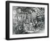 Meeting of the Indians with the European Explorers from 'Picturesque Voyage to Brazil', 1827-35-Johann Moritz Rugendas-Framed Giclee Print