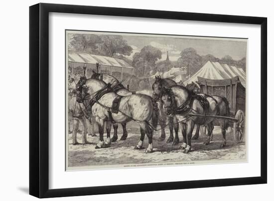 Meeting of the Lincolnshire Agricultural Society at Sleaford, First-Prize Team of Horses-Samuel John Carter-Framed Giclee Print