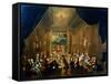 Meeting of the Masonic Lodge, Vienna, 18th Century-null-Framed Stretched Canvas