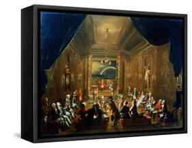 Meeting of the Masonic Lodge, Vienna, 18th Century-null-Framed Stretched Canvas