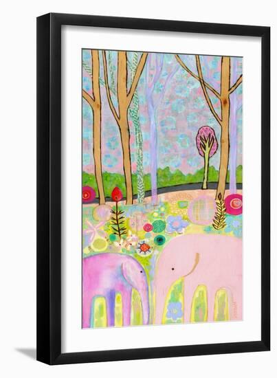 Meeting of the Minds Elephants-Wyanne-Framed Premium Giclee Print