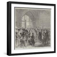 Meeting of the New Parliament, Members Passing Through Westminster Hall-Charles Robinson-Framed Giclee Print