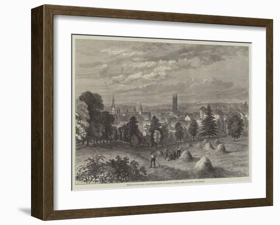 Meeting of the Royal Agricultural Society at Taunton, General View of Taunton, from Belmont-William Henry Pike-Framed Giclee Print