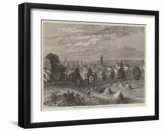 Meeting of the Royal Agricultural Society at Taunton, General View of Taunton, from Belmont-William Henry Pike-Framed Giclee Print