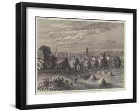 Meeting of the Royal Agricultural Society at Taunton, General View of Taunton, from Belmont-William Henry Pike-Framed Giclee Print