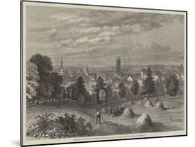 Meeting of the Royal Agricultural Society at Taunton, General View of Taunton, from Belmont-William Henry Pike-Mounted Giclee Print