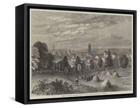 Meeting of the Royal Agricultural Society at Taunton, General View of Taunton, from Belmont-William Henry Pike-Framed Stretched Canvas
