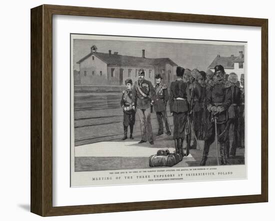 Meeting of the Three Emperors at Skiernievice, Poland-null-Framed Giclee Print