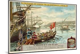 Meeting of Vasco Da Gama and His Brother Paulo with the Ruler of Malindi, May 1498-null-Mounted Giclee Print