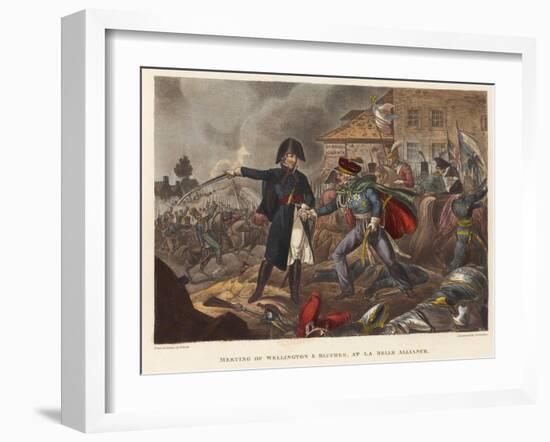 Meeting of Wellington and Blücher at La Belle Alliance-William Heath-Framed Giclee Print