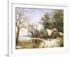 Meeting on the Bridge, Winter-William Stone-Framed Giclee Print