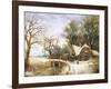 Meeting on the Bridge, Winter-William Stone-Framed Giclee Print