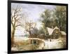 Meeting on the Bridge, Winter-William Stone-Framed Giclee Print