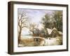 Meeting on the Bridge, Winter-William Stone-Framed Giclee Print